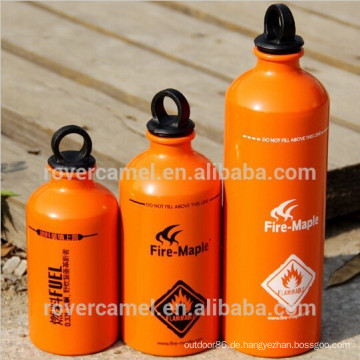 Feuer Ahorn Aluminium Flüssigkeitslagerung Flasche Flasche im freien Brennstoff Lagerung Brennstoffflasche Wandern
